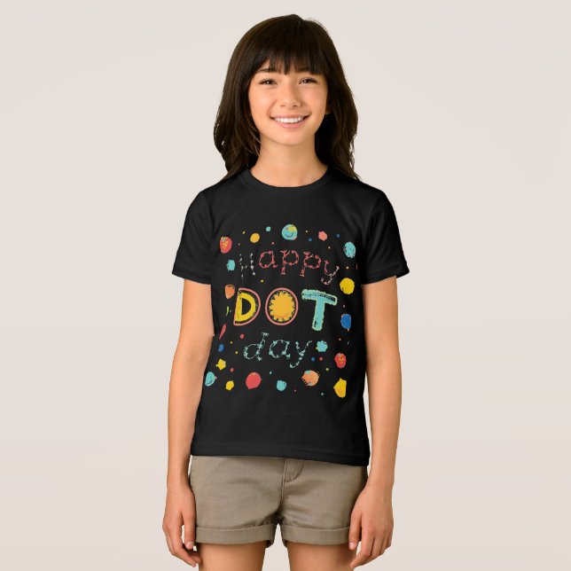 Happy Dot Day Creative Art Lehrer Kinder T - Shirt (Vorderseite Voll)