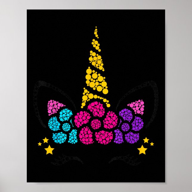 Happy Dot Day Unicorn Girls Kinder 15. September Poster (Vorne)