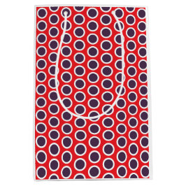 Happy Dots Gift Bag Red & Plum (Gender-Neutral) Mittlere Geschenktüte
