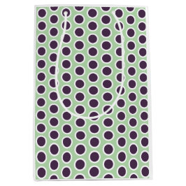 Happy Dots Gift Bag — Sage & Plum (Gender-Neutral) Mittlere Geschenktüte