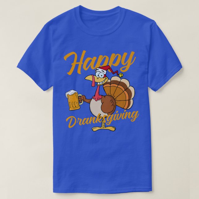 Happy Dranksgiving Funny Erntedank T-Shirt (Design vorne)