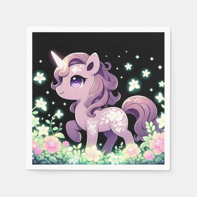 Happy Dreamy Unicorn Babydusche Serviette (Vorderseite)