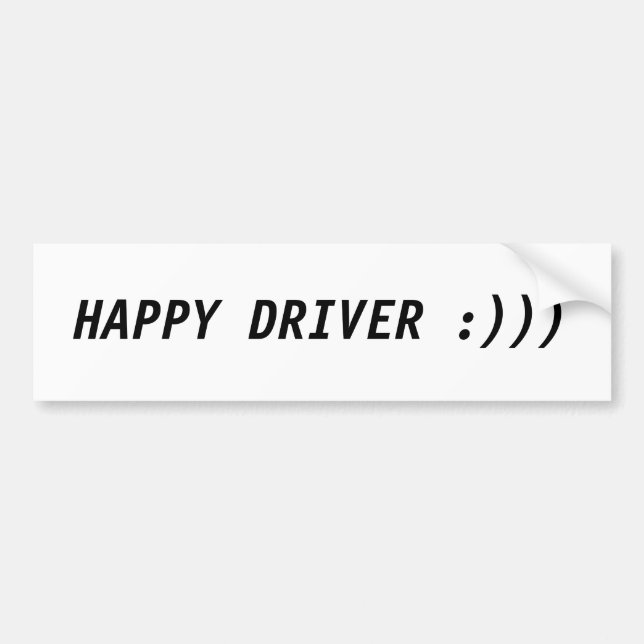 Happy Driver Autoaufkleber (Vorne)