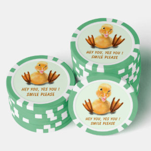 Happy Duck Funny Poker Chips - Lächeln