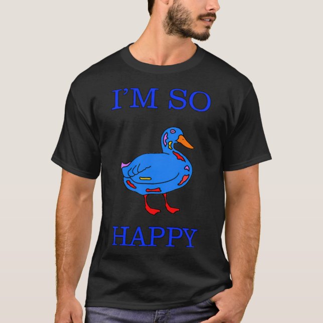 Happy Duck Labradors Black Labrador T-Shirt (Vorderseite)