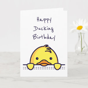 Happy Ducking Geburtstag Karte