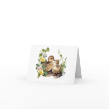 Happy Ducklings mit Blume BLANK