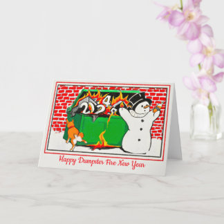 Happy Dumpster Fire New Year Karte