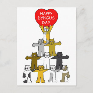 Happy Dyngus Day April Cartoon Postkarte