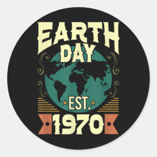 Happy Earth Day 2019 Arbor Kids Boys Girls Men Wom Runder Aufkleber