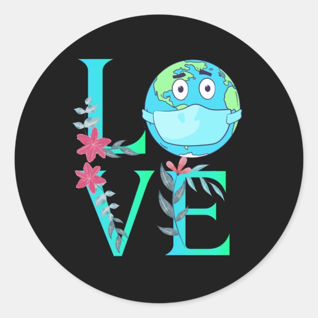 Happy Earth Day 2021, ein bezauberndes Geschenk zu Runder Aufkleber (Vorderseite)