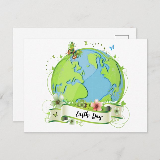 Happy Earth Day 2024 Postkarte (Vorne/Hinten)