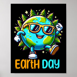 Happy Earth Day 2025 Funny Earth Day Kinder Kleink Poster