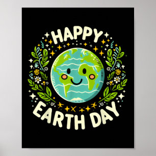 Happy Earth Day 2025 Niedlich Earth Day Kinder Kle Poster