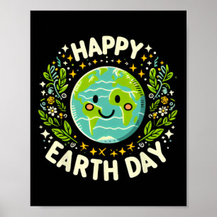 Happy Earth Day 2025 Niedlich Earth Day Kinder Kle Poster
