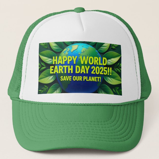 Happy Earth Day 2025 Truckerkappe (Vorderseite)
