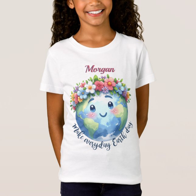 Happy Earth Day 22. April Personalisiert T-Shirt (Vorderseite)