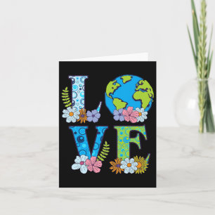 Happy Earth Day Birthday Rett Nature Liebe Girl En Karte