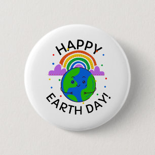 Happy Earth Day Button