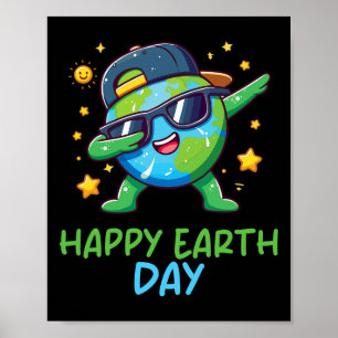 Happy Earth Day Funny Earth Day Kinder Kleinkind B Poster