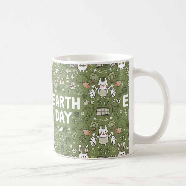 Happy Earth Day-Geschenk Kaffeetasse (Rechts)