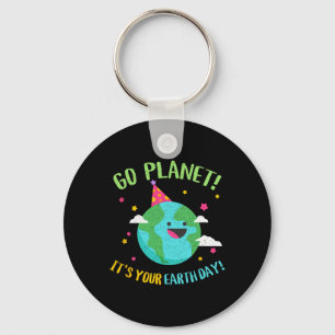 Happy Earth Day Go Planet Funny Science Teacher Re Schlüsselanhänger