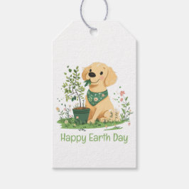 Happy Earth Day Golden Retriever Hundegarten Geschenkanhänger