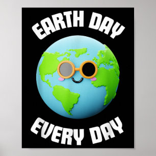 Happy Earth Day Green Design for Kids &amp; Toddle Poster
