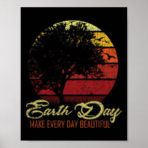Happy Earth Day Grunge Kinder Jungs Mädchen Männer Poster