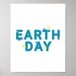 Happy Earth Day Poster Öko Holiday Geschenk