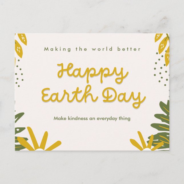 Happy Earth Day Postkarte (Vorderseite)