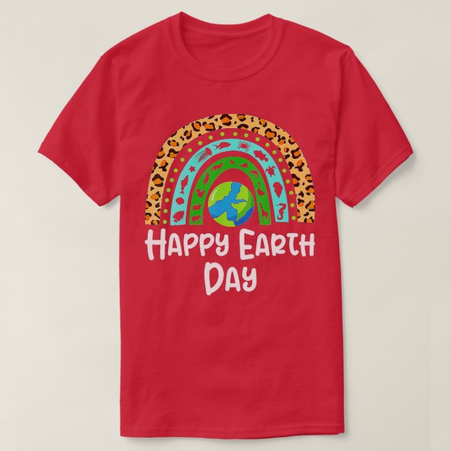 Happy Earth Day Rainbow Niedlich Earth Lover Kids  T-Shirt (Design vorne)