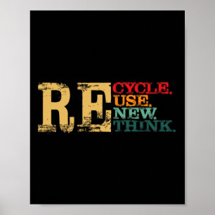 Happy Earth Day Recycle Wiederverwendung - Die Erd Poster