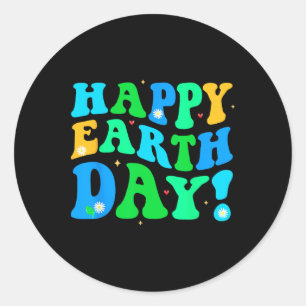 Happy Earth Day Shirt Niedlich Earth Day Men Women Runder Aufkleber