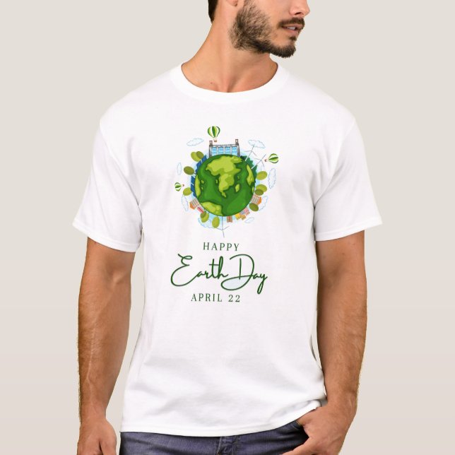 Happy Earth Day T-Shirt (Vorderseite)