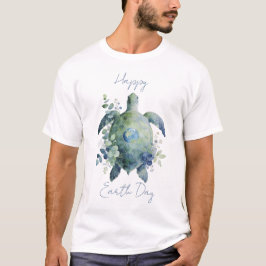 Happy Earth Day Turtle Design T-Shirt