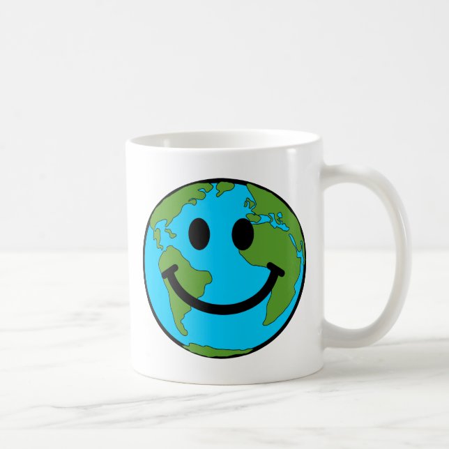 Happy Earth Face Tasse (Rechts)