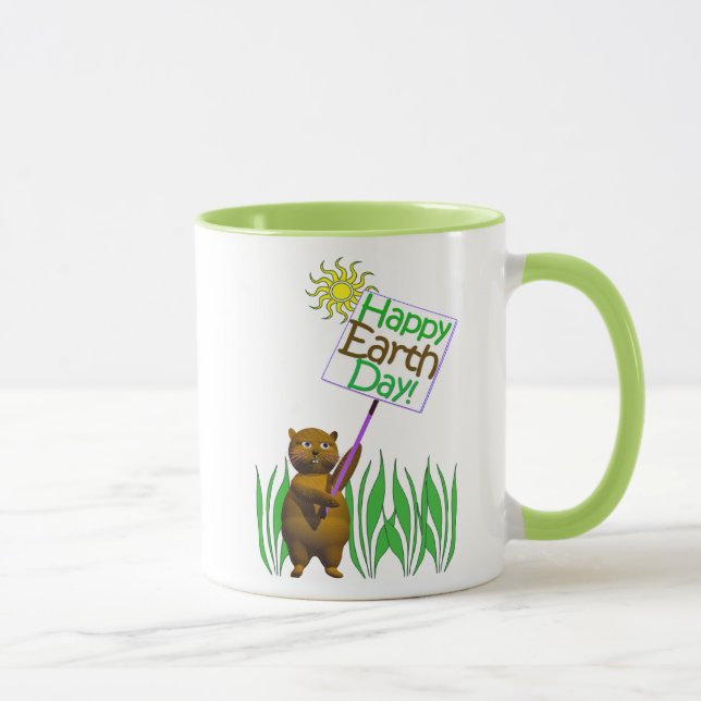 Happy Earthday Igel Tasse (Rechts)
