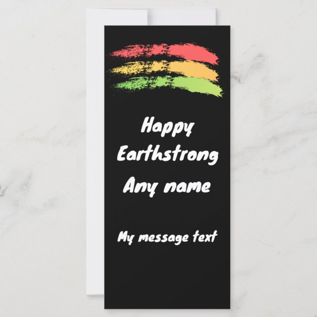 Happy Earthstrong Reggae Birthday Card (Vorderseite)