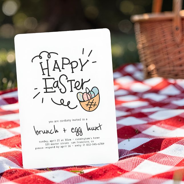Happy East Brunch und Ei Hunt Einladung (Von Creator hochgeladen)