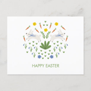 Happy East Folk Stale Card Postkarte