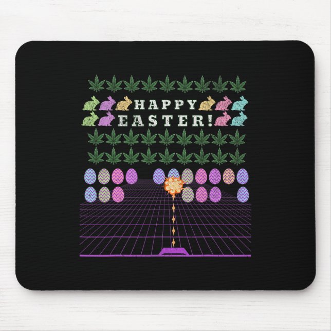Happy Easter 2025 - Funny Meme Bunny Gaming T-Shir Mousepad (Vorne)