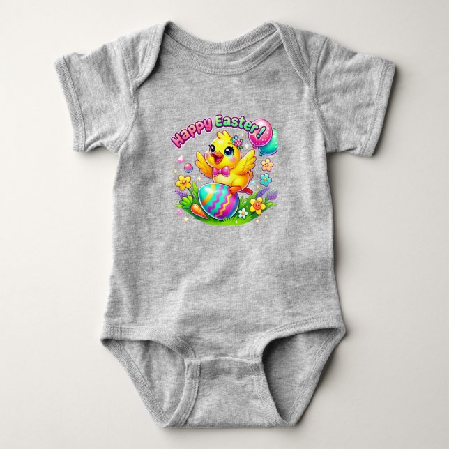 Happy Easter Baby Bodysuit Strampler (Vorderseite)