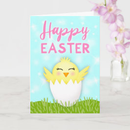 Happy Easter Baby Chick Gruß Karte