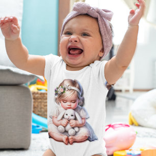 Happy Easter Baby Girl Baby Strampler