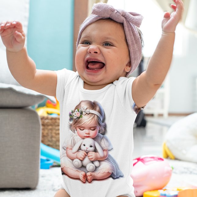 Happy Easter Baby Girl Baby Strampler (Von Creator hochgeladen)