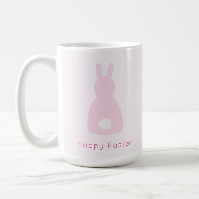 Happy Easter Baby Pink Bunny Schwanz Kaffeetasse (Links)