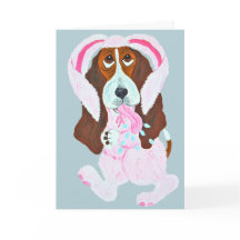 Happy Easter Basset Hound Easter Bunny