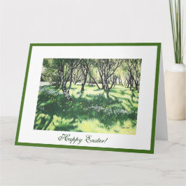 Happy Easter beautiful Icelic Reykjavik park art Karte