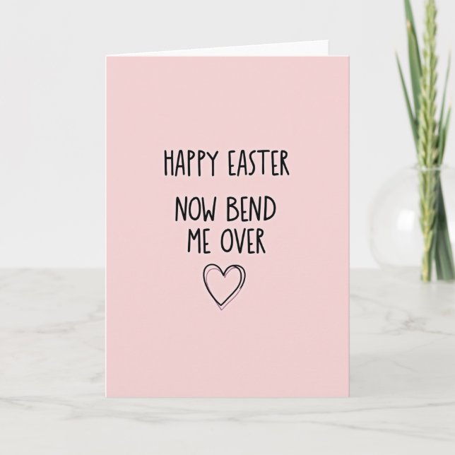 Happy Easter Bend Over Card Karte (Vorderseite)